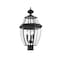 Z-Lite Westover 3 Light Outdoor Post Mount Fixture, Black & Clear Beveled 580PHB-BK - alternate 1